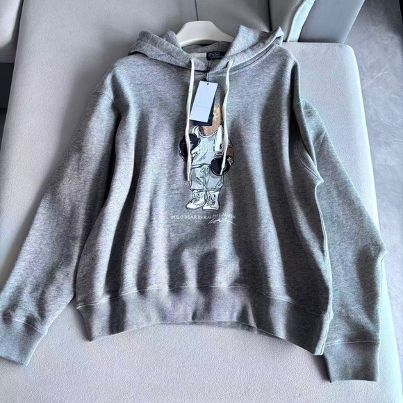 Polo by Ralph Lauren Heather Gray Bear Hoodie